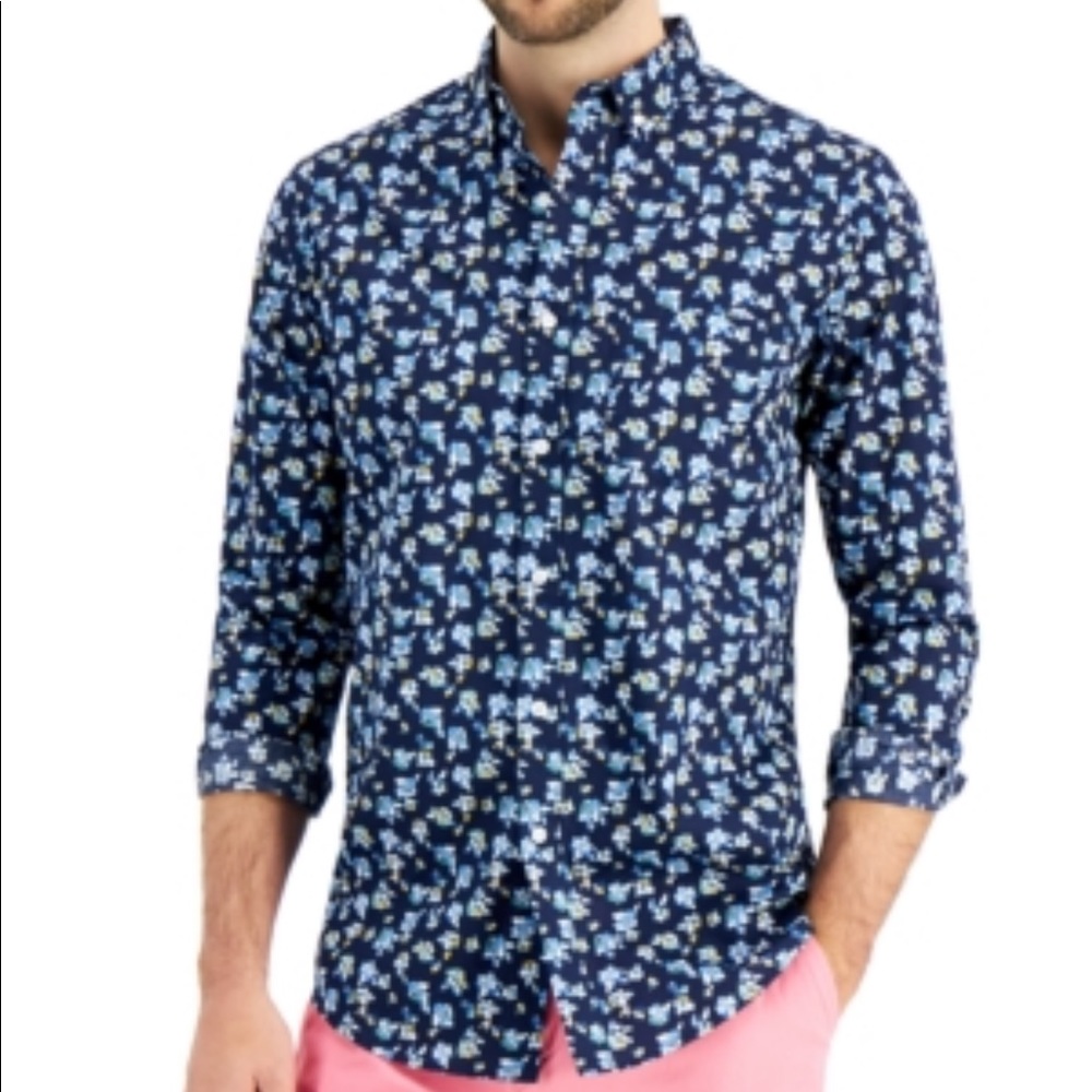 Club Room Men's Floral Printed Shirt